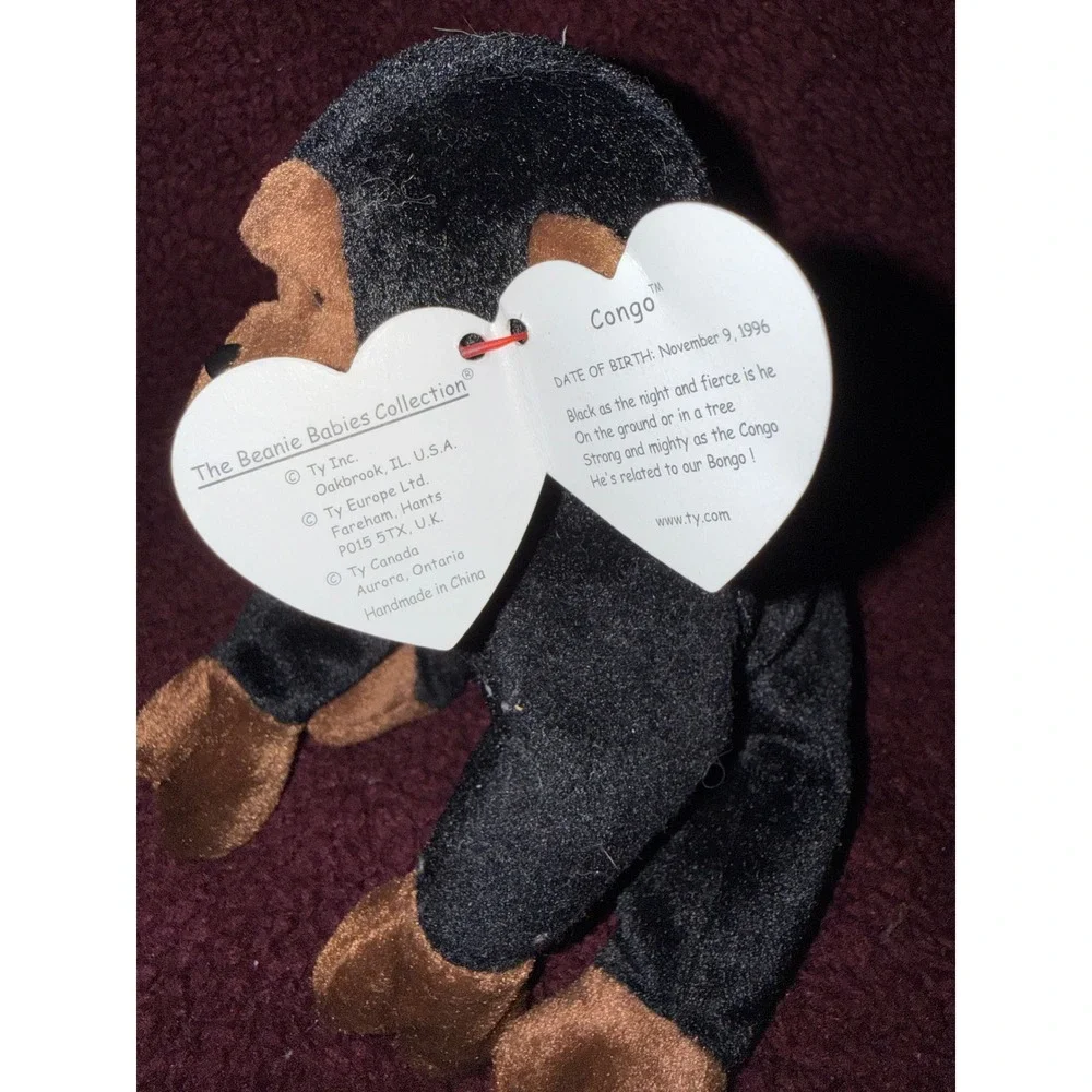 Ty Beanie Babies Lot of 11 Retired The End Bear Speedy Turtle Congo Spunky Plush